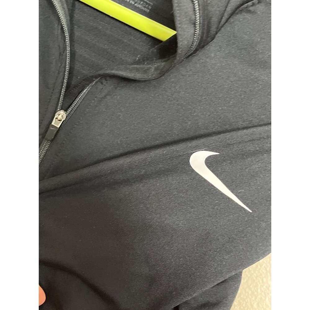 Nike Pro DriFIT Half Zip Shirt Athletic Sportswear Fitness Workout Black Women M - Picture 7 of 8